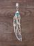 Navajo Sterling Silver Turquoise Feather Pendant - T&R Singer