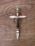 Zuni Indian Sterling Silver Inlay Cross Pendant by  Lynette Bowannie