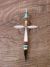 Zuni Indian Sterling Silver Inlay Cross Pendant by  Lynette Bowannie