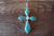 Zuni Sterling Silver Turquoise and Mother of Pearl Cross Pendant - Shack 