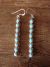 Native American Sterling Silver Turquoise Dangle Earrings! Navajo