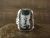 Navajo Indian Sterling Silver White Buffalo Turquoise Ring by Lopez - Size 7