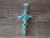 Navajo Sterling Silver Turquoise Cross Pendant by Sheena Jack