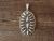 Navajo Sterling Silver Concho Pendant Signed by Charles Johnson