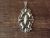 Navajo Sterling Silver Concho Pendant Signed by Charles Johnson