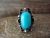 Navajo Indian Jewelry Nickel Silver Turquoise Ring Size 6 1/2 - J. Cleveland