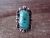 Navajo Indian Jewelry Nickel Silver Turquoise Ring Size 6 1/2 - J. Cleveland