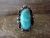 Navajo Indian Jewelry Nickel Silver Turquoise Ring Size 6 1/2 - J. Cleveland