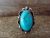 Navajo Indian Jewelry Nickel Silver Turquoise Ring Size 8 - J. Cleveland