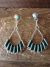 Zuni Sterling Silver Turquoise Needle Point Post Earrings! Kaamasse