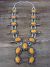 Large Navajo Nickel Silver Spiny Oyster Squash Blossom Necklace Signed JC