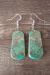 Navajo Indian Jewelry Turquoise Slab Dangle Earrings!  Lovato