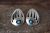  Navajo Indian Jewelry Sterling Silver Turquoise Bear Paw Post Earrings!