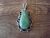 Navajo Indian Nickel Silver Turquoise Pendant by Jackie Cleveland