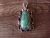 Navajo Indian Nickel Silver Turquoise Pendant by Jackie Cleveland