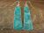 Navajo Indian Sterling Silver & Turquoise Slab Dangle Earrings by Tortalita