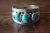 Native American Jewelry Sterling Silver Turquoise 3 Stone Ring! Size 14 1/2 - Begaye