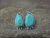 Navajo Indian Sterling Silver & Turquoise Post Earrings by McCarthy