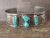 Navajo Nickel Silver 3 Stone Turquoise Bracelet by Bobby Cleveland