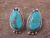 Navajo Indian Sterling Silver & Turquoise Post Earrings by McCarthy