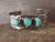 Navajo Nickel Silver 3 Stone Turquoise Cuff Bracelet by Bobby Cleveland