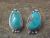 Navajo Indian Sterling Silver & Turquoise Post Earrings by McCarthy