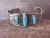 Navajo Nickel Silver 3 Stone Turquoise Cuff Bracelet by Bobby Cleveland