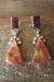 Navajo Hand Stamped Sterling Silver Spiny Oyster Earrings! - Selena Warner