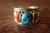 Native American Jewelry Sterling Silver Turquoise Coral Ring! Size 11 - Begaye