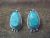 Navajo Indian Sterling Silver & Turquoise Post Earrings by McCarthy