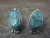 Navajo Indian Sterling Silver & Turquoise Post Earrings by McCarthy