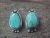 Navajo Indian Sterling Silver & Turquoise Post Earrings by McCarthy