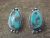 Navajo Indian Sterling Silver & Turquoise Post Earrings by McCarthy