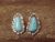 Navajo Indian Sterling Silver & Turquoise Post Earrings by Spencer