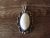 Navajo Indian Nickel Silver Howlite Pendant by Jackie Cleveland