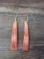 Zuni Indian Jewelry Spiny Oyster Slab Dangle Earrings by Espino