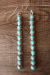 Zuni Indian Jewelry Sterling Silver Turquoise Bar Dangle Earrings! 