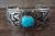 Navajo Indian Jewelry Sterling Silver Turquoise Horse Pictoral Cuff by R. Singer