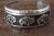 Navajo Indian Jewelry Sterling Silver Buffalo Bracelet by T & R Singer