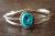 Childs Navajo Indian Sterling Silver Turquoise Bracelet - Lenora Silversmith