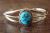 Childs Navajo Indian Sterling Silver Turquoise Bracelet - Lenora Silversmith