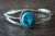 Childs Navajo Indian Sterling Silver Turquoise Bracelet - Lenora Silversmith