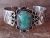 Navajo Indian Nickel Silver Turquoise Bracelet by Jackie Cleveland