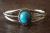 Childs Navajo Indian Sterling Silver Turquoise Bracelet - Lenora Silversmith