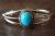 Childs Navajo Indian Sterling Silver Turquoise Bracelet - Lenora Silversmith