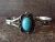 Navajo Indian Nickel Silver Turquoise Bracelet by Tolta