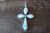 Zuni Sterling Silver Opal Inlay Cross Pendant - Jonathan Shack 