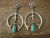 Navajo Sterling Silver Star Drop & Turquoise Naja Post Earrings - Yazzie