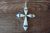 Zuni Sterling Silver Opal Inlay Cross Pendant - Jonathan Shack 