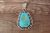 Navajo Jewelry Sterling Silver Turquoise Pendant - Sharon McCarthy